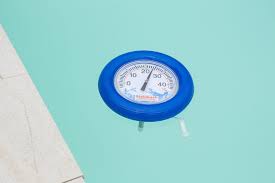 Thermometer Schwimmring Blau